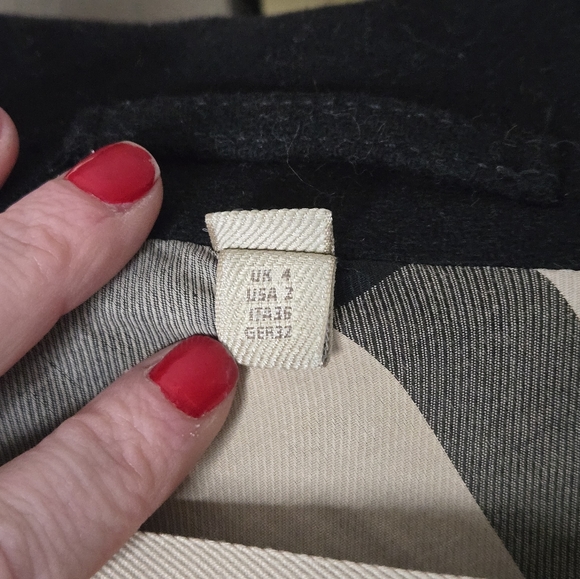Burberry Brit black wool & cashmere coat size US 2 EXCELLENT condition! - Picture 9 of 12